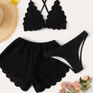 band new bathing suit with the matching shorts